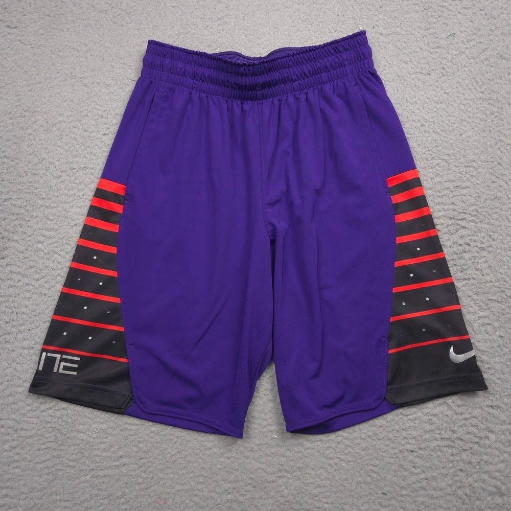 Nike Elite Dri-FIT Basketball Shorts Mens Small Purple Red 807167-547 Streetwear